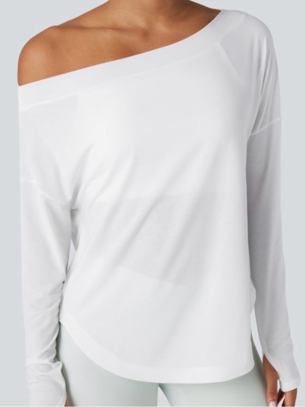 HALARA Off-Shoulder White Long Sleeve Top NWT